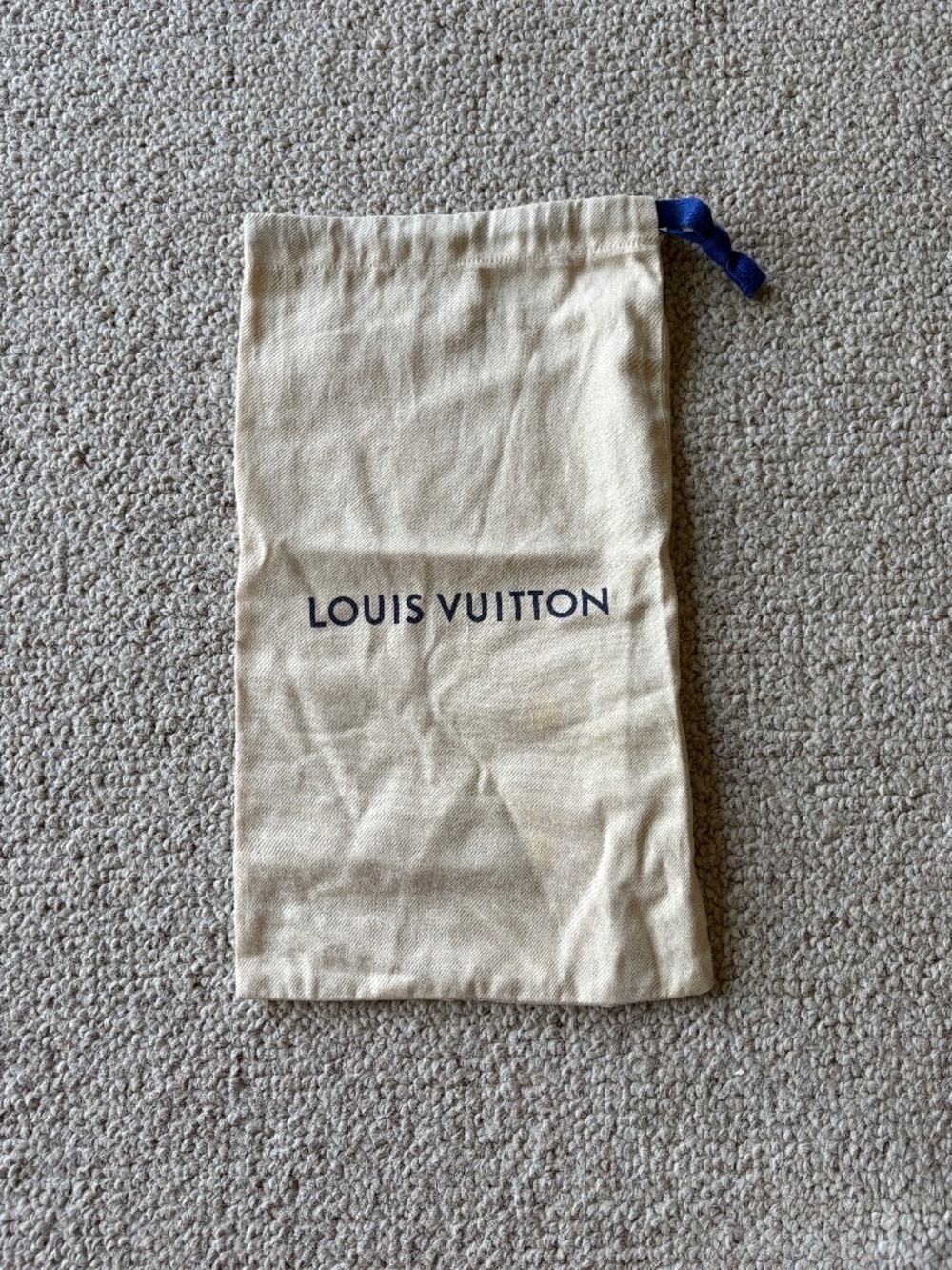Louis Vuitton Drawstring Dust Bag 9x16 Cotton Storage LV Authentic